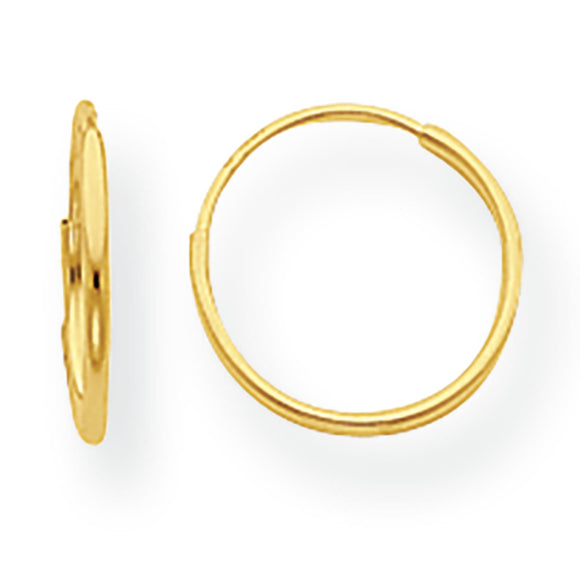 14K Yellow Gold Madi K Hoop Earrings from Miles Beamon Jewelry - Miles Beamon Jewelry