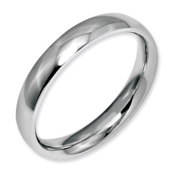 Stainless Steel Half Round Band Ring from Miles Beamon Jewelry - Miles Beamon Jewelry