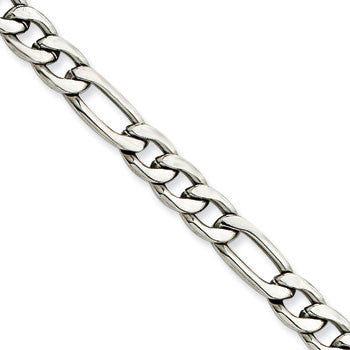 Stainless Steel 6.30MM Figaro Chain from Miles Beamon Jewelry - Miles Beamon Jewelry