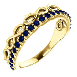 Sterling Silver Blue Sapphire Infinity-Inspired Stackable Ring from Miles Beamon Jewelry - Miles Beamon Jewelry