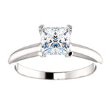 14K White Gold "Forever"  Moissanite Solitaire Engagement Ring from Miles Beamon Jewelry - Miles Beamon Jewelry