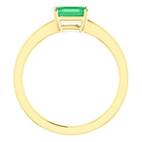 14K Yellow Gold Chatham Created Emerald Ring from Miles Beamon Jewelry - Miles Beamon Jewelry