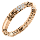 14K White Gold Diamond Sculptural Inspired Ring from Miles Beamon Jewelry - Miles Beamon Jewelry
