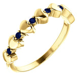 Sterling Silver Sapphire Stackable Heart Ring from Miles Beamon Jewelry - Miles Beamon Jewelry