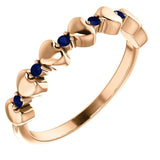 Sterling Silver Sapphire Stackable Heart Ring from Miles Beamon Jewelry - Miles Beamon Jewelry