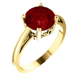 14k White Gold Chatham Created Ruby Ring from Miles Beamon Jewelry - Miles Beamon Jewelry