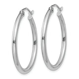 14K White Gold Lightweight Hoop Earrings from Miles Beamon Jewelry - Miles Beamon Jewelry