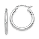 14K White Gold Hoop Earrings from Miles Beamon Jewelry - Miles Beamon Jewelry