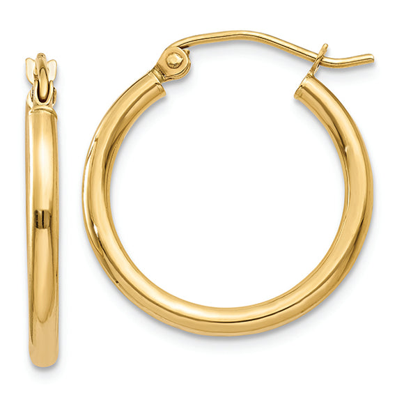 14K Yellow Gold Hoop Earrings from Miles Beamon Jewelry - Miles Beamon Jewelry