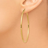14K Yellow Lightweight Tube Hoop Earrings from Miles Beamon Jewelry - Miles Beamon Jewelry