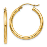 14K Yellow Gold Hoop Earrings 