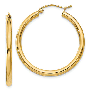 14K Yellow Gold Hoop Earrings from Miles Beamon Jewelry - Miles Beamon Jewelry