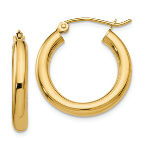14K Yellow Gold Hoop Earrings 