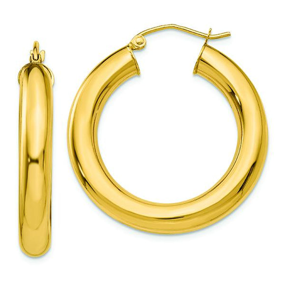14K Yellow 5 mm Hoop Earrings 