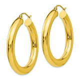 14K Yellow Gold 5 MM Lightweight Hoop Earrings from Miles Beamon Jewelry - Miles Beamon Jewelry