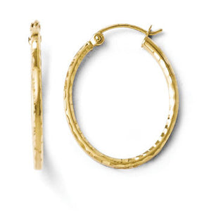 Leslies 10K Yellow Gold Hinged Hoop Earrings from Miles Beamon Jewelry - Miles Beamon Jewelry