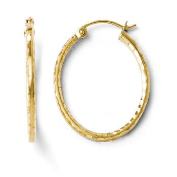 Leslies 10K Yellow Gold Hinged Hoop Earrings from Miles Beamon Jewelry - Miles Beamon Jewelry