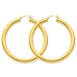 14K Polished 5mm Tube Hoop Earrings from Miles Beamon Jewelry - Miles Beamon Jewelry