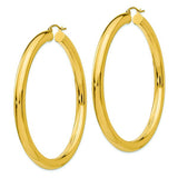 14K Polished 5 MM Tube Hoop Earrings from Miles Beamon Jewelry - Miles Beamon Jewelry