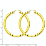 14K Polished 5 MM Tube Hoop Earrings from Miles Beamon Jewelry - Miles Beamon Jewelry