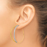 14K Two-tone Large Dangle Threader Earrings