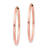 14K Rose Gold Endless Tube Hoop Earrings from Miles Beamon Jewelry - Miles Beamon Jewelry