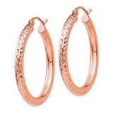 14K Rose Gold Round Hoop Earrings from Miles Beamon Jewelry - Miles Beamon Jewelry
