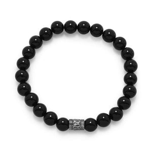 Black Onyx Bead Fashion Stretch Bracelet from Miles Beamon Jewelry - Miles Beamon Jewelry
