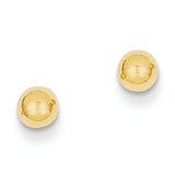 14k Gold 4mm Ball Post Earrings