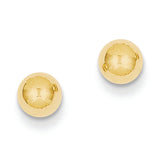 14k Polished 5mm Ball Post Earrings