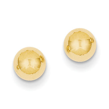 14k Polished Ball Post Earrings