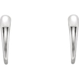 Sterling Silver J-Hoop Earrings from Miles Beamon Jewelry - Miles Beamon Jewelry