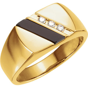 14k Yellow Gold Onyx Ring 