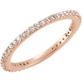 14K Rose Gold Diamond Stackable Ring 