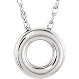 Sterling Silver 13MM Circle Necklace from Miles Beamon Jewelry - Miles Beamon Jewelry