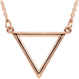 14k White Triangle Necklace from Miles Beamon Jewelry - Miles Beamon Jewelry