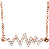 14K White Diamond "Heartbeat" Diamond Necklace from Miles Beamon Jewelry - Miles Beamon Jewelry
