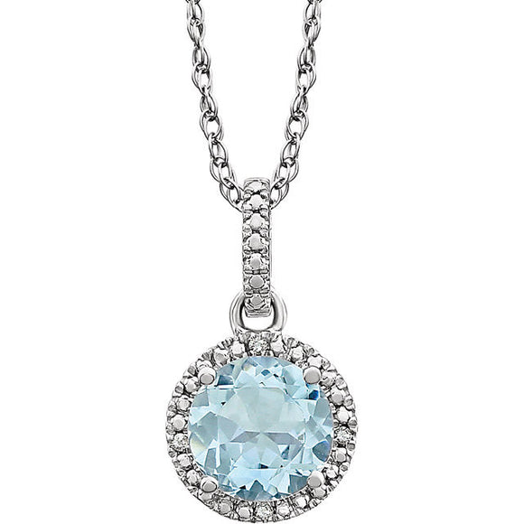 Sterling Silver Aquamarine Necklace from Miles Beamon Jewelry - Miles Beamon Jewelry