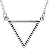 14k White Triangle Necklace 