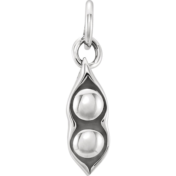 Sterling Silver Two Peas In A Pod Pendant from Miles Beamon Jewelry - Miles Beamon Jewelry