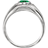 Sterling Silver Chatham Created Emerald Ring from Miles Beamon Jewelry - Miles Beamon Jewelry