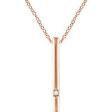 14K Yellow Gold Diamond Bar Necklace from Miles Beamon Jewelry - Miles Beamon Jewelry