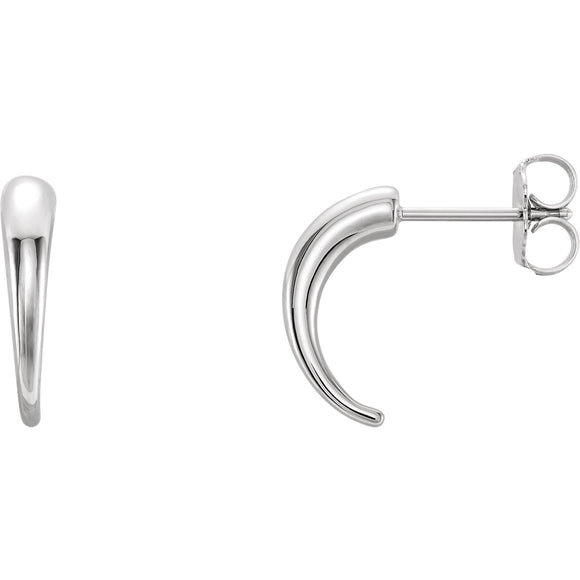 Sterling Silver J-Hoop Earrings from Miles Beamon Jewelry - Miles Beamon Jewelry