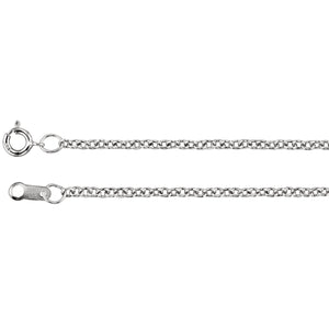 Sterling Silver 1.5MM Solid Cable Chain from Miles Beamon Jewelry - Miles Beamon Jewelry