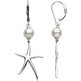 Freshwater Cultured Pearl Starfish Lever Earrings from Miles Beamon Jewelry - Miles Beamon Jewelry