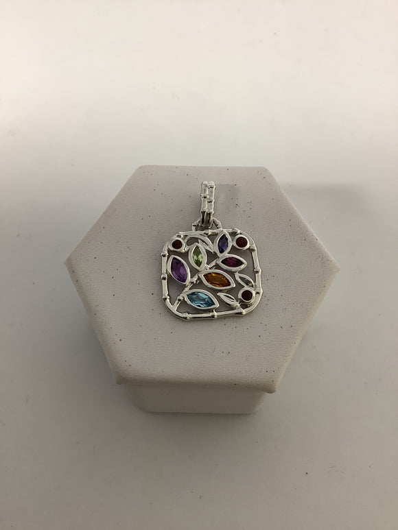 STERLING SILVER STACKABLE EXPRESSIONS GEMSTONE PENDANT