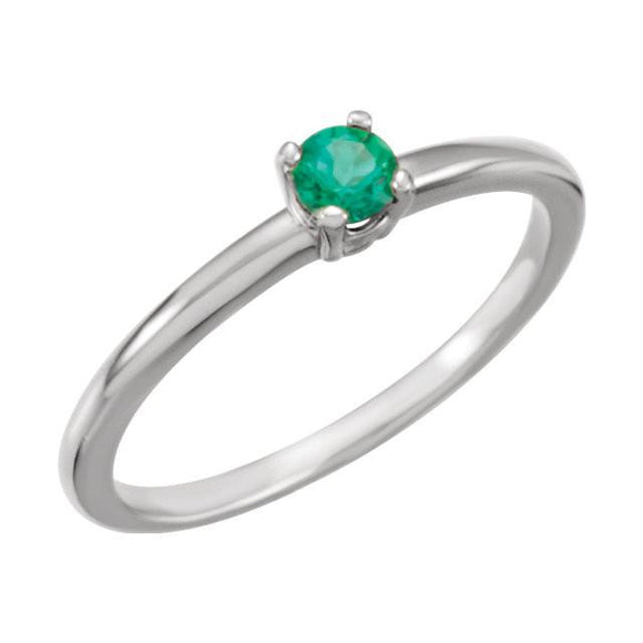 Sterling Silver Emerald 